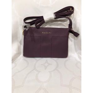 ⭐️NWOT Tahari Dark Plum Vegan Crossbody Bag